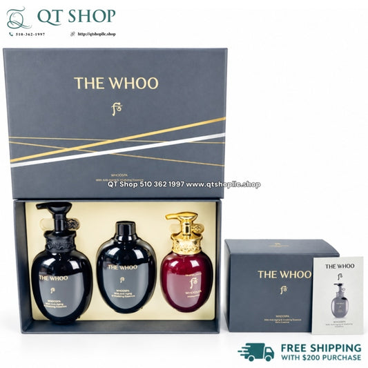 THE WHOO - SET Dầu gội xả Whoo 3 món + Sample dầu gội - NEW - BỎ HỘP