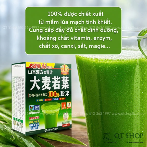 Bột Mầm Lúa Mạch Non Nhật Bản Grass Barley Japan - 44 gói - EXP 202901