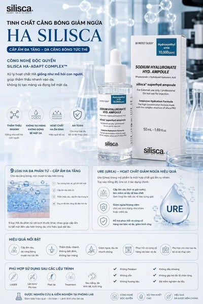 Silisca Serum HA Sodium Hyaluronate HYD Ampoule - 50ml - EXP 202904