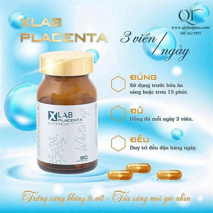XLAB - Placenta Viên Uống Trắng Da Japan - 90 Viên - EXP 202704 - 75$