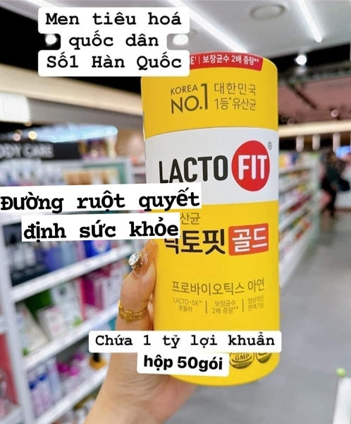 Men vi sinh LACTOFIT - Màu vàng - hộp 60 gói (Hộp)