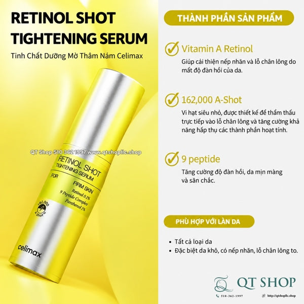 CELIMAX - Vita-A Retinol Shot Tightening Serum 0.1% 30ml - EXP20280415