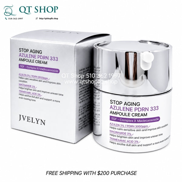 JVELYN - Kem Tan Nám Phục Hồi Stop Aging Azulene PDRN 333 Ampoule Cream 50g - EXP 2029