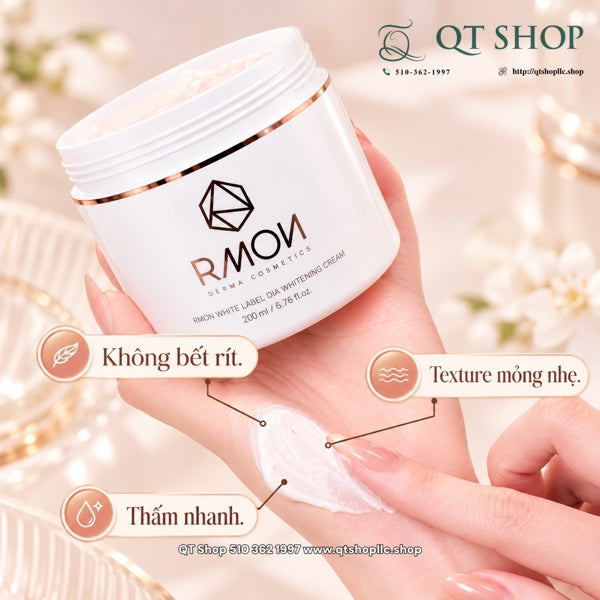 RMON - Kem Dưỡng Trắng Da Body White Label Dia Whitening Cream - 200ml - EXP 202909