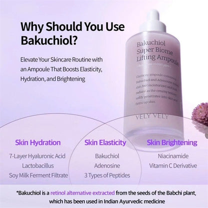VELY VELY - Serum Bakuchiol Super Biome Lifting Ampoule 100ml - EXP 20280318