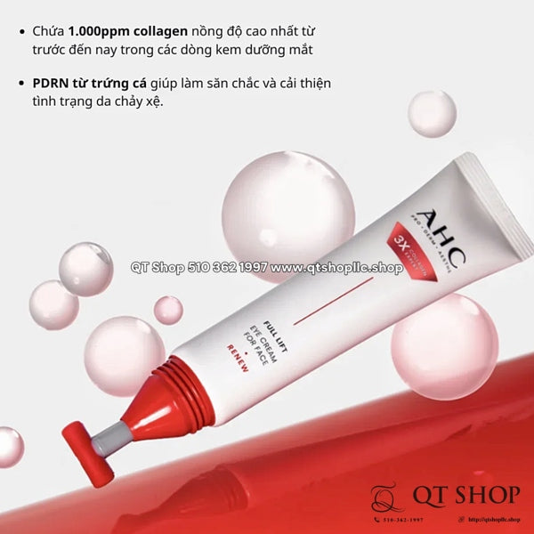 AHC - Kem Mắt Đỏ 3X Collagen Expert Full Lift Eye Cream For Face - 40ml - EXP 202904