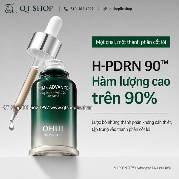 OHUI - Set Ohui Xanh Prime Advanced Original Energy 100 Ampoule SPECIAL SET 30 ml + 30 ml - 225$ - EXP 202905