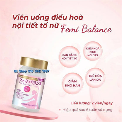 * Viên uống điều hòa nội tiết tố Femi 60 viên - Japan - EXP 202607