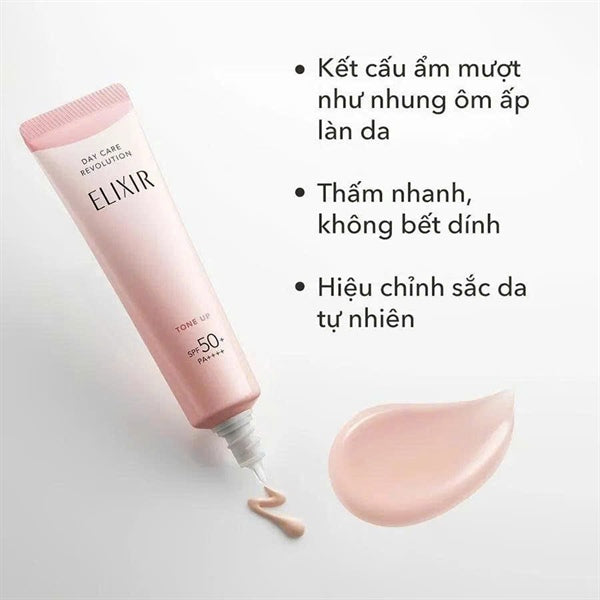 KCN Elixir Shiseido Daycare Revolution SPF50+ PA++++ - Vỏ Hồng Nâng Tone