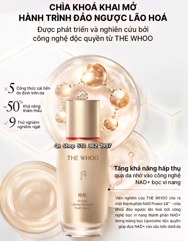 The Whoo - Serum Bichop 90 ml - Tặng kèm 5 Mini Kem mắt Hoa Hiên (Hộp)