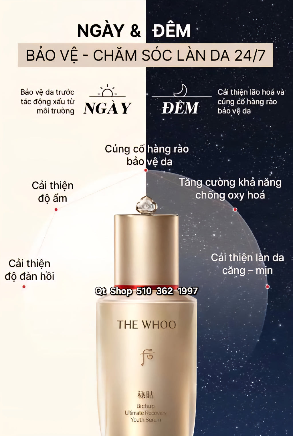 Set Serum Bichop 90 ml - Tặng kèm 5 Mini Kem mắt Hoa Hiên (Hộp)