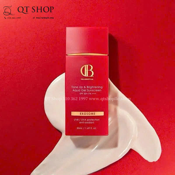 Kem Chống Nắng Đỏ Tone Up & Brightening Aqua Gel Sunscreen SPF 50+ PA+++ EXOSOME UVB/UVA