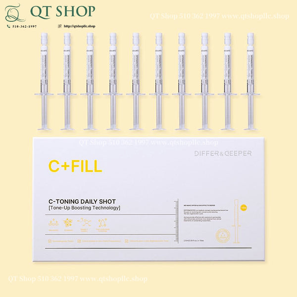 Set Differ&Deeper C-Toning Daily Shot Tone-Up Boosting Technology - Hộp 10 ống