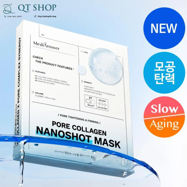 Mặt Nạ Thạch Collagen MediAnswer Pore Collagen Nanoshot Mask - XANH DƯƠNG