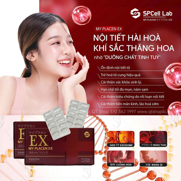 Viên Uống Nhau Thai Cuống Rốn My Placen EX - 60 viên - Japan - EXP 202702