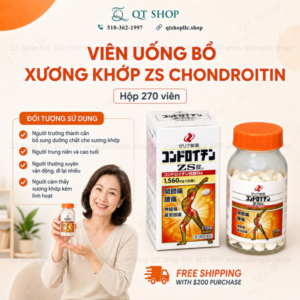 Viên bổ Xương khớp Người Nhện ZS Chondroitin Nhật Bản - Hộp 270 viên
