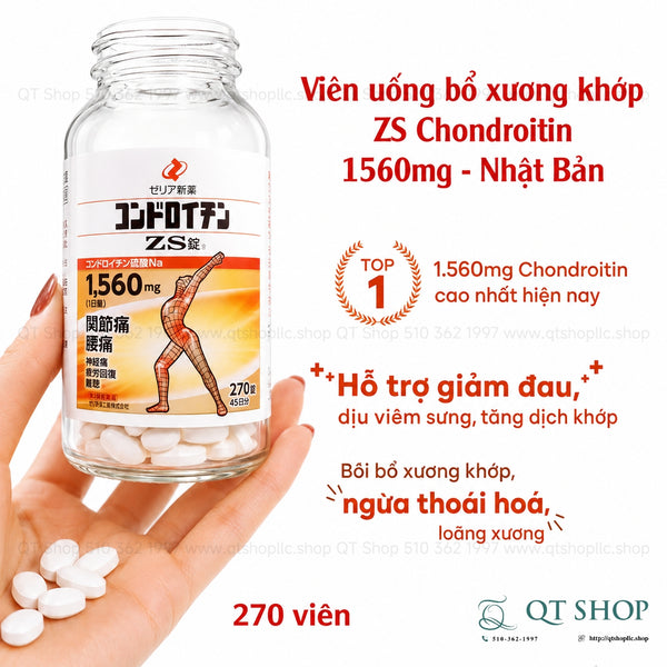 Viên bổ Xương khớp Người Nhện ZS Chondroitin Nhật Bản - Hộp 270 viên