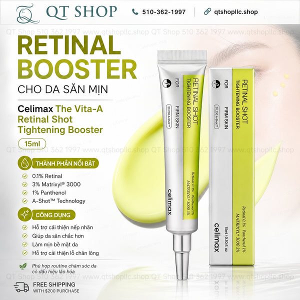 Celimax Retinal Shot Tightening Booster 15ml - Tinh Chất dưỡng chống lão hóa