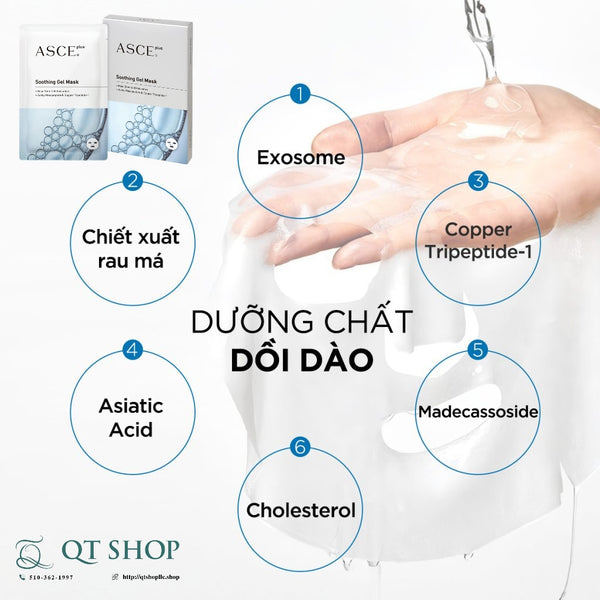 Mặt Nạ ASCE Plus Soothing Gel Mask (Hộp 3 miếng )