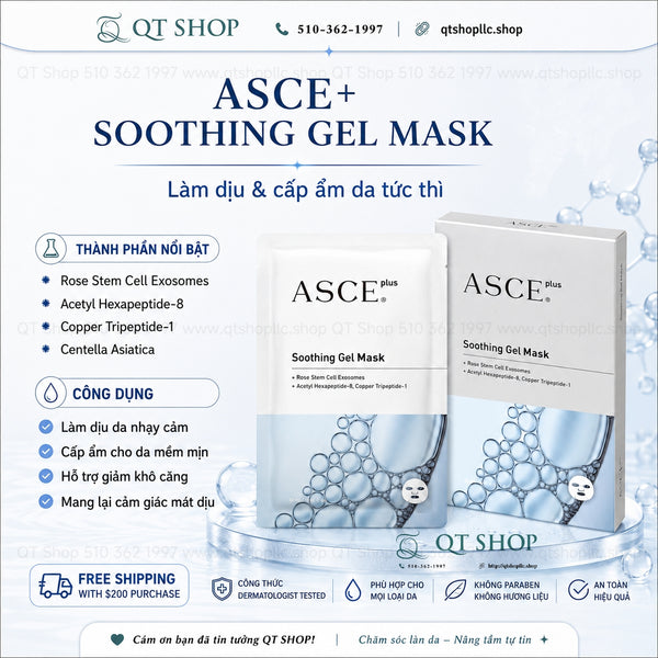Mặt Nạ ASCE Plus Soothing Gel Mask (Hộp 3 miếng )