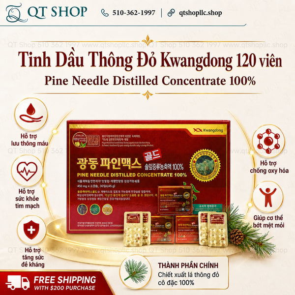Tinh Dầu Thông Đỏ Kwangdong 120 viên