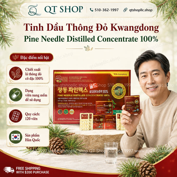 Tinh Dầu Thông Đỏ Kwangdong 120 viên