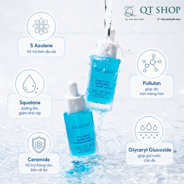 Tinh Chất Cấp Ẩm - Shegaia Hyaluronic Water Shine Procedure Ampoule 30ml