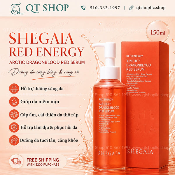 Shegaia Red Energy Arctic Dragonblood Red Serum - Tinh Chất Huyết Rồng 150ml