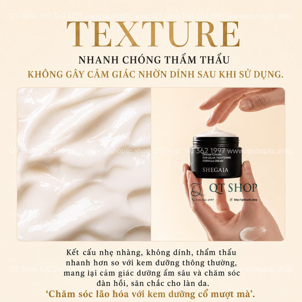 Kem Dưỡng Da Vùng Cổ SHEGAIA Neck Elixir Tightening Formula Cream 50g
