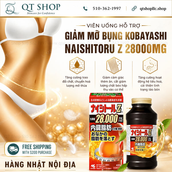 Viên Uống Giảm Mỡ Bụng Kobayashi Naishitoru Z Nhật Bản - 420 viên