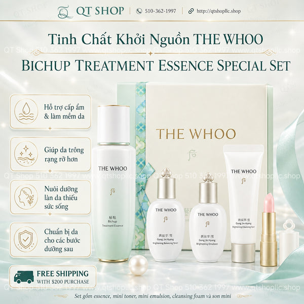THE WHOO - Tinh Chất Khởi Nguồn First Care Bichup Treatment Essence 130ml - Màu Xanh