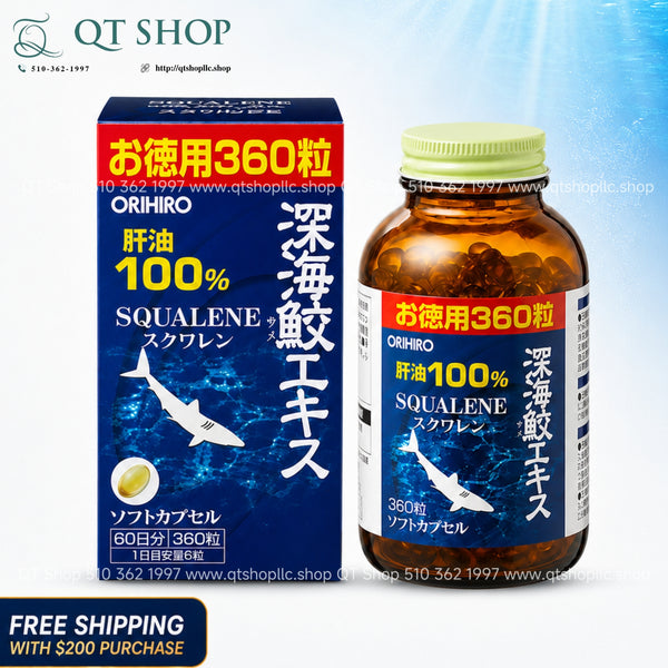 Viên uống dầu gan cá mập Orihiro Squalene Nhật Bản - Hộp 360 viên