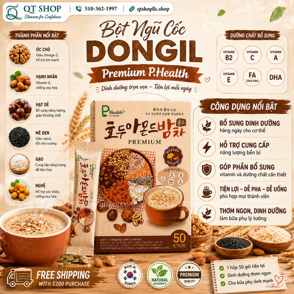 Ngũ Cốc Thượng Hạng DONGIL Premium P.Health Hàn Quốc ( Hộp 50 gói)