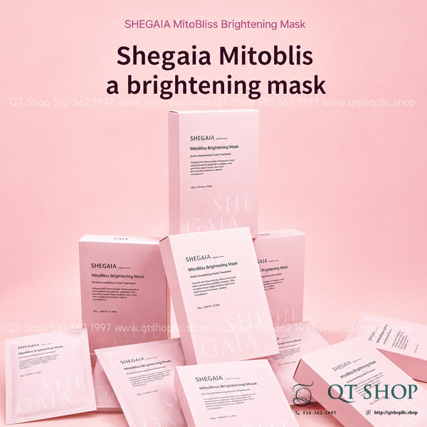 SHEGAIA Mặt Nạ Mitobliss Brightening Mask - 10ea (Hồng)