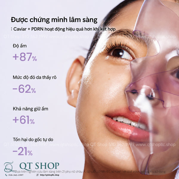 Mặt Nạ Thạch Biodance Rejuvenating Caviar PDRN Real Deep Mask - Hộp 4 miếng