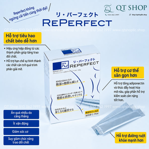 Bột uống thải độc ruột RE-PERFECT Nhật Bản - Hộp 30 gói