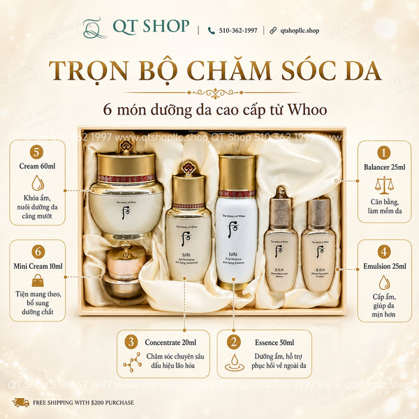 Set Dưỡng Tái Sinh Whoo Bichup Royal Anti-Aging Duo Special Set