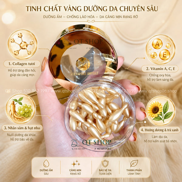 Viên Collagen Tươi JM Collagen Multi Vita Capsule Ampoule (Thoa Mặt) - 38 viên