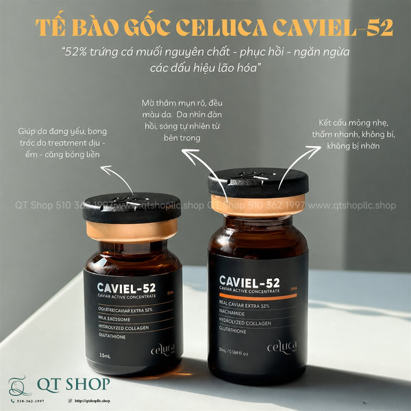 CELUCA CAVIEL-52 Caviar Stem Cell Ampoule - Tế Bào Gốc Trứng Cá Tầm