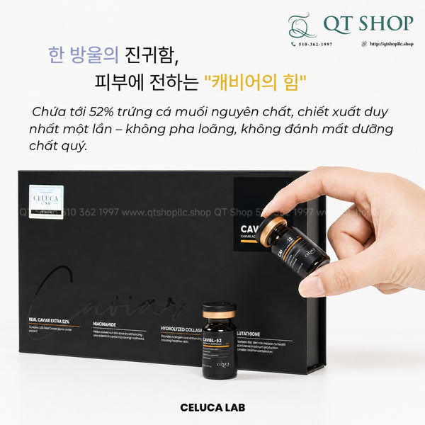 CELUCA CAVIEL-52 Caviar Stem Cell Ampoule - Tế Bào Gốc Trứng Cá Tầm