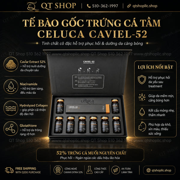 CELUCA CAVIEL-52 Caviar Stem Cell Ampoule - Tế Bào Gốc Trứng Cá Tầm