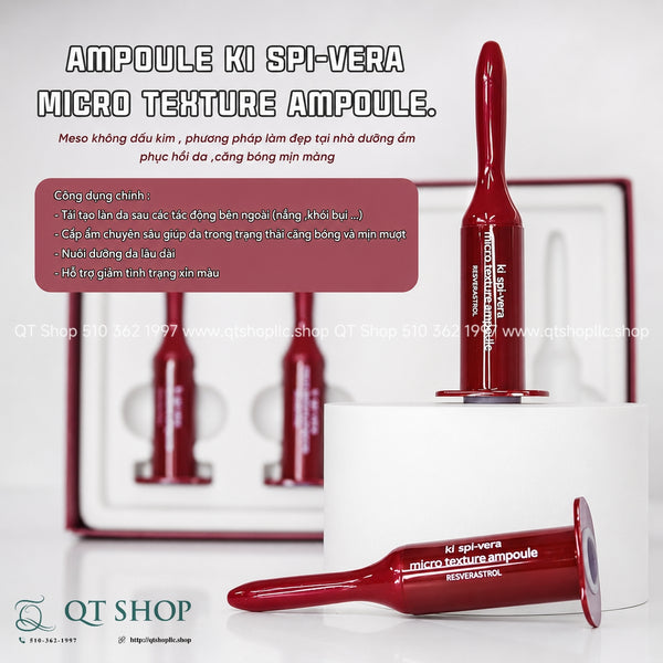 Tinh chất Ki Spi-Vera Micro Texture Ampoule - Hộp 4 ống