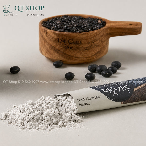Bột Ngũ Cốc Mè Đen Hàn Quốc Damtuh Black Grain Mix Powder - Hộp 40 gói