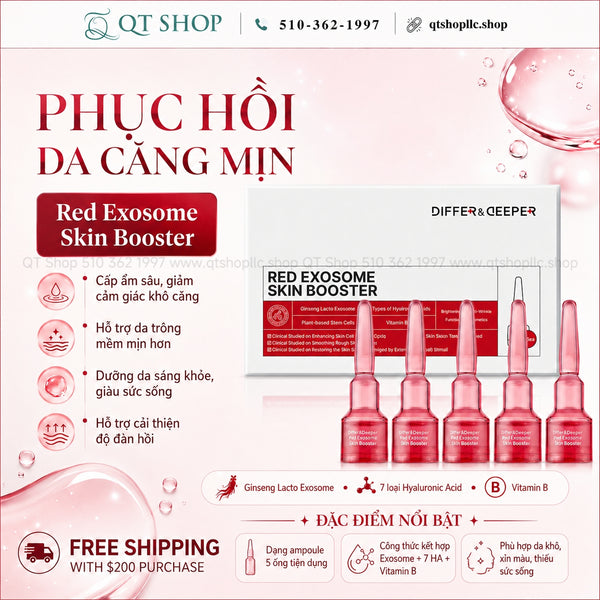 Differ & Deeper - Tế Bào Gốc Red Exosome Skin Booster - 5 ống