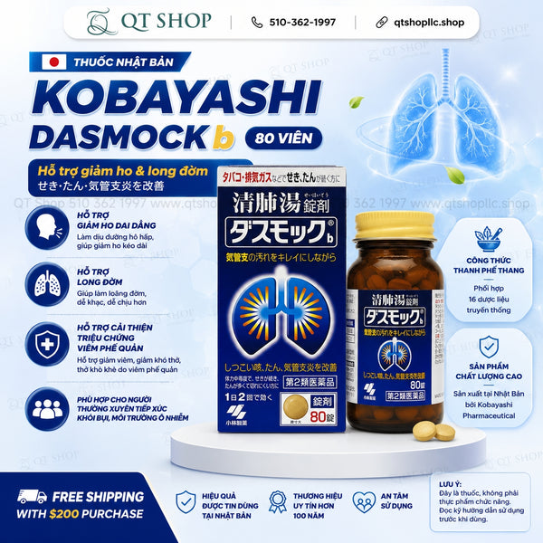 Viên Uống Bổ Phổi Kobayashi Nhật Bản - Hộp 80 viên