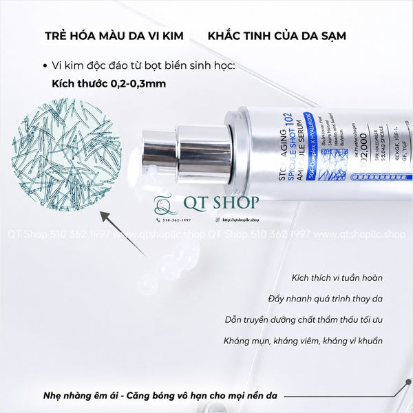 Tinh Chất Vi Kim Jvelyn Stop Aging Spicule Shot 102 Ampoule Serum - 50ml