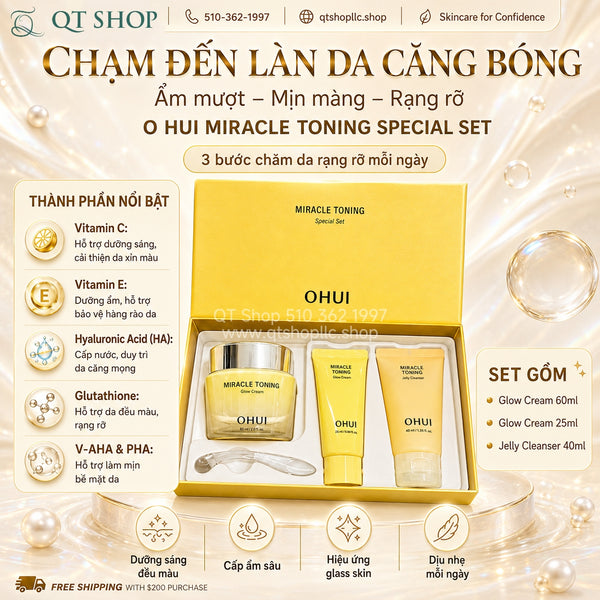 OHUI Miracle Toning Glow Cream Special Set
