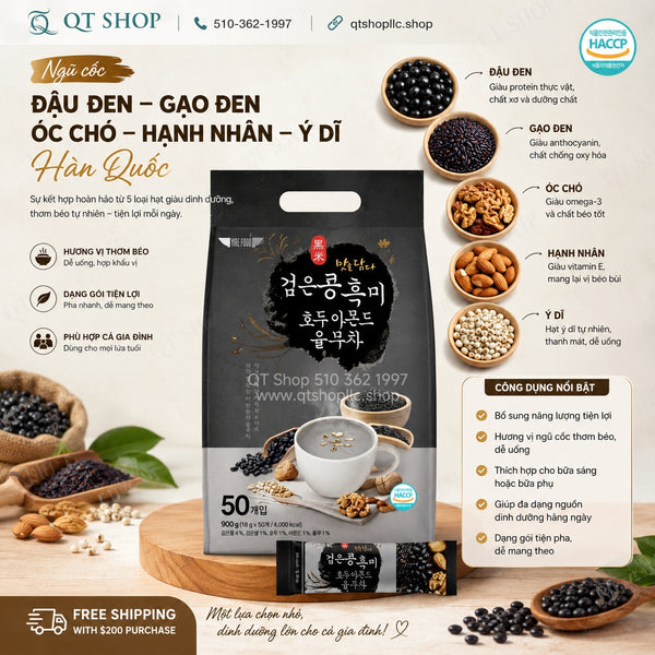 Ngũ Cốc Mè Đen DAMTUH Hàn Quốc – Bịch 50 gói