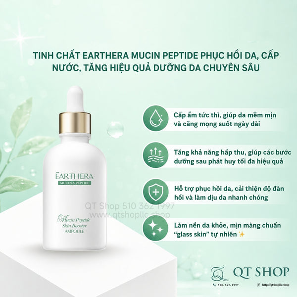 Tinh Chất Earthera Mucin & Peptide Skin Booster Ampoule 150ml