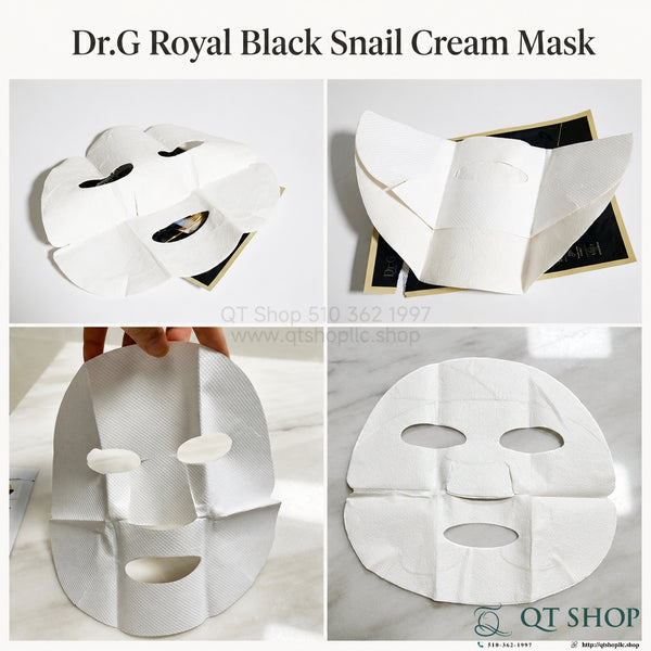 Mặt Nạ Kem Ốc Sên Đen Dr.G Royal Black Snail Cream Mask - Hộp 10 miếng